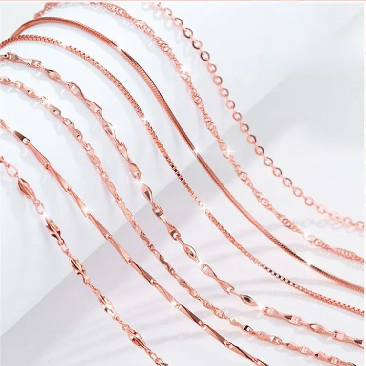 Colar unissex Banhado a Ouro Rose