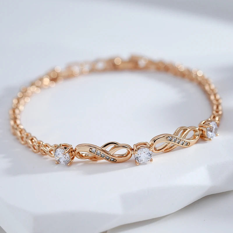 Bracelete Ouro Rose 585 Eterno