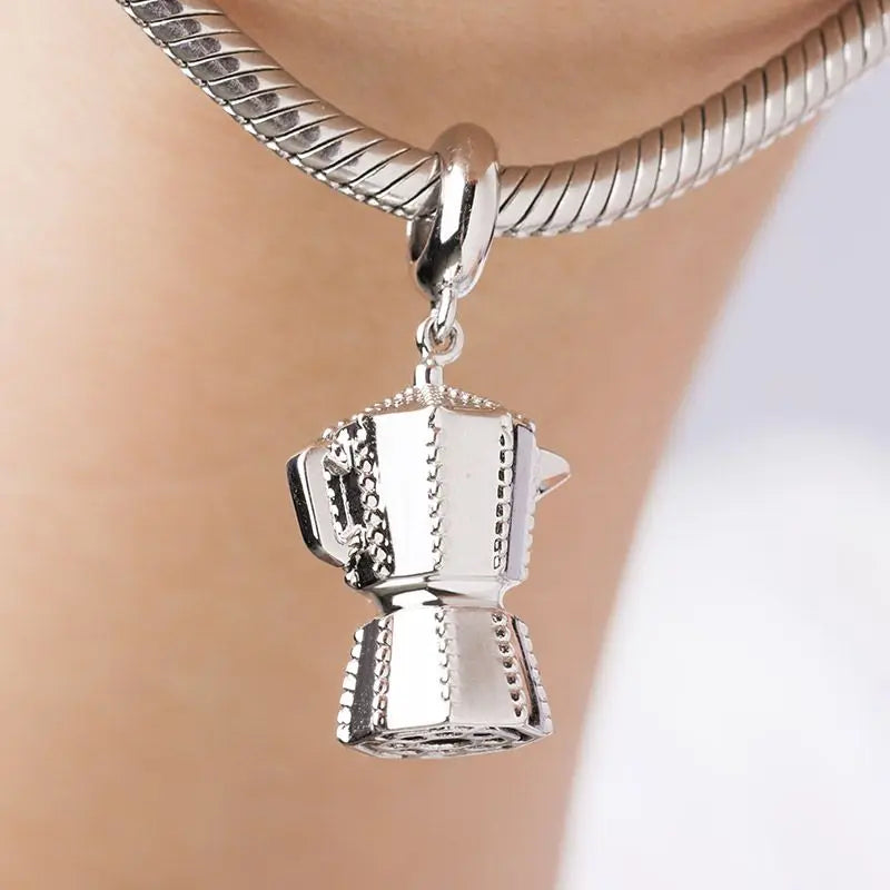Berloques amantes de bebidas é café | Prata 925