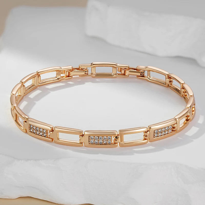 Bracelete Ouro Rose 585 Romance Eterno