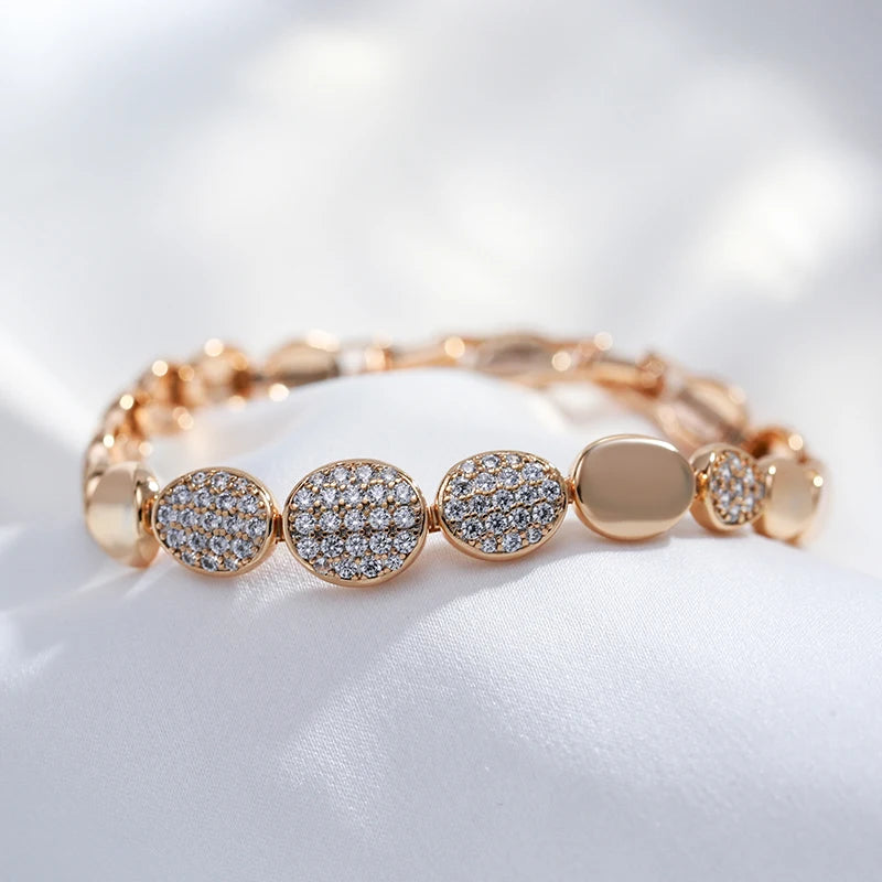 Bracelete Ouro Rose 585 Charme Sofisticado
