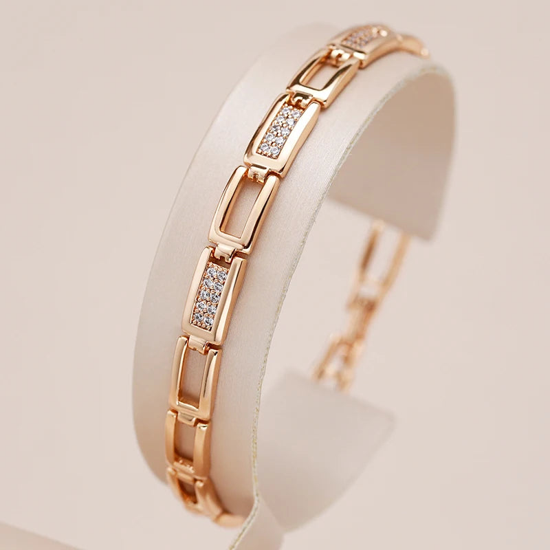 Bracelete Ouro Rose 585 Romance Eterno