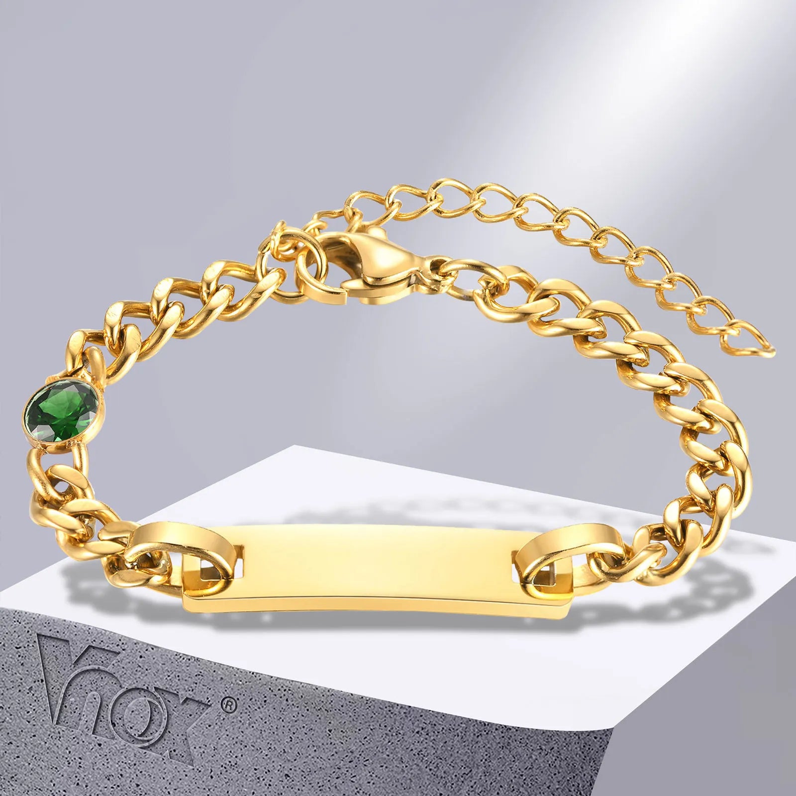 Pulseira infantil personalizada cravejada. (0 a 4 anos)