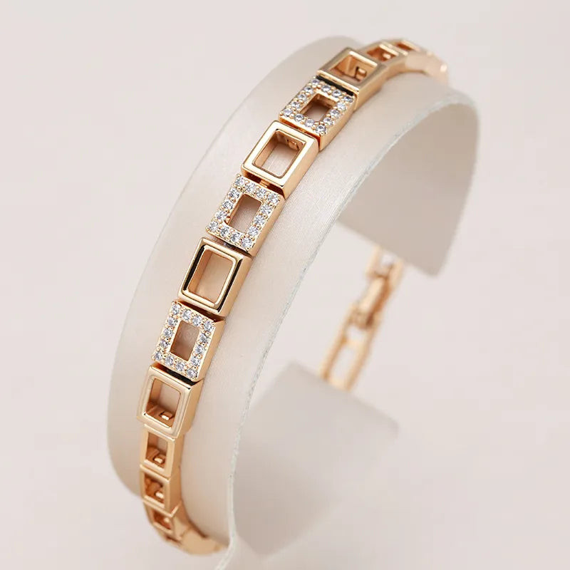 Bracelete Ouro Rose 585 Delicadeza Sutil
