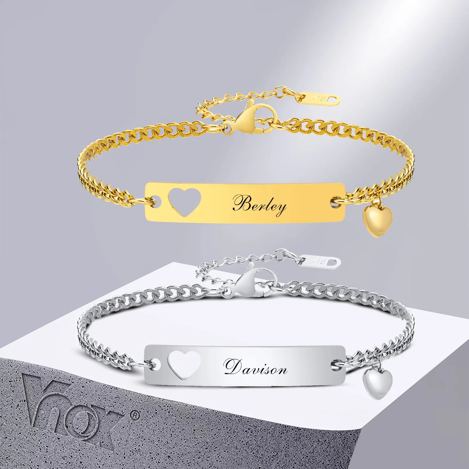 Pulseira infantil personalizada coração ( 3 a 14 anos)