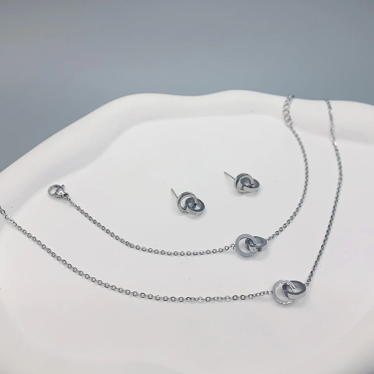 Conjunto anéis duplo (3 peças)