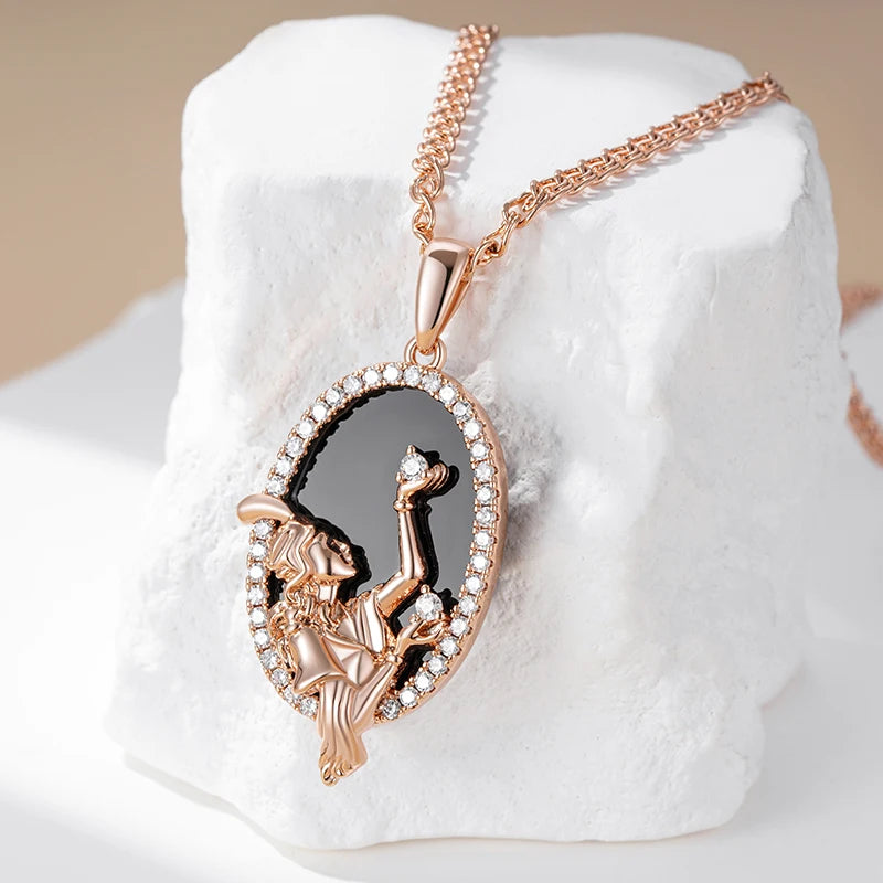 Colar Toque das Estrelas - Ouro Rose 585 - Coleção 2025.2