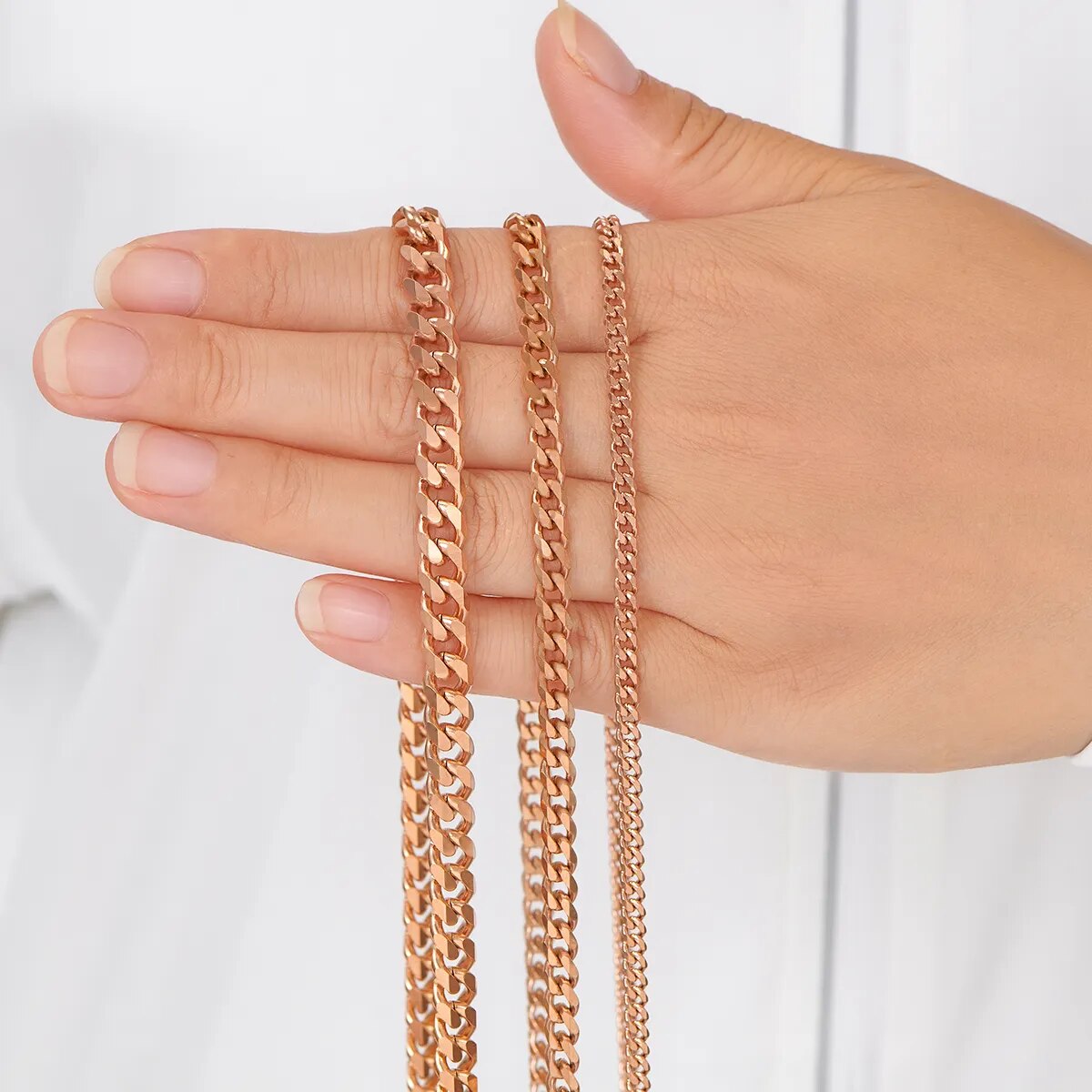 Colar Masculino Elo Grumet Ouro Rose