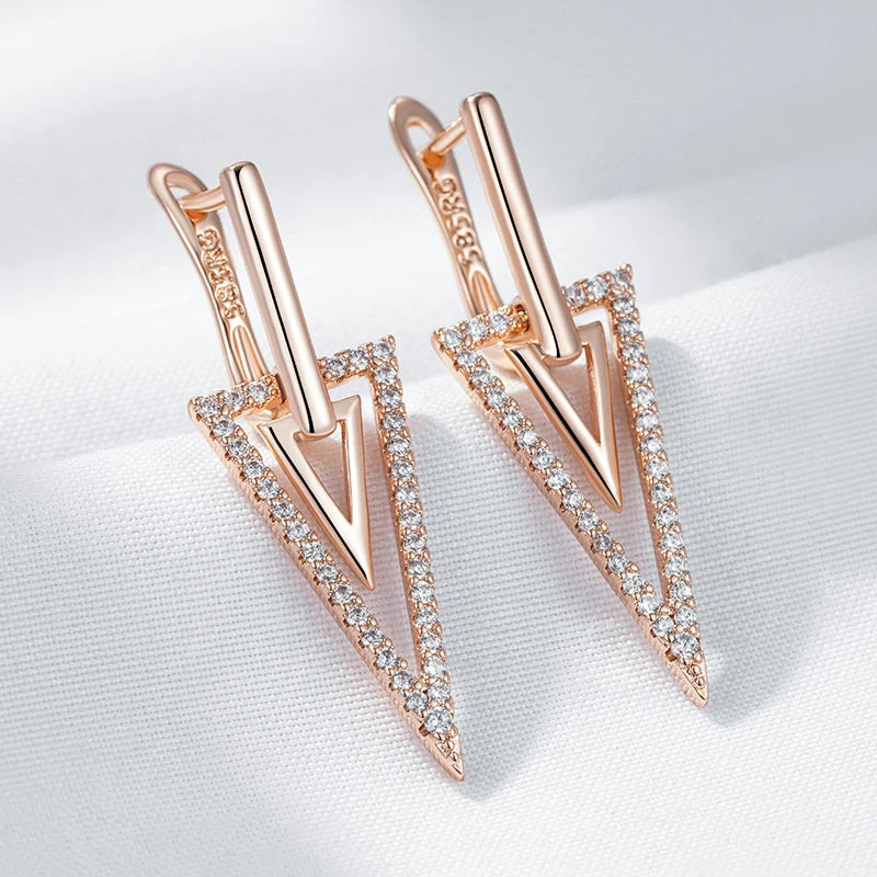 Brincos Amenas - Ouro Rose 585 - Coleção 2025.2