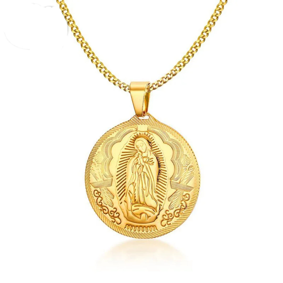 Colar masculino Virgem Maria