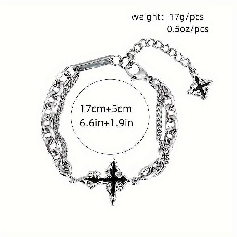 Pulseira de Aço Inoxidável Dupla Camada coleção loft masculino 2024.2