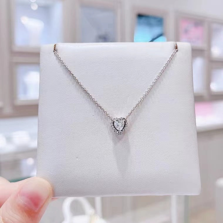 Colar de coração pandora prata 925