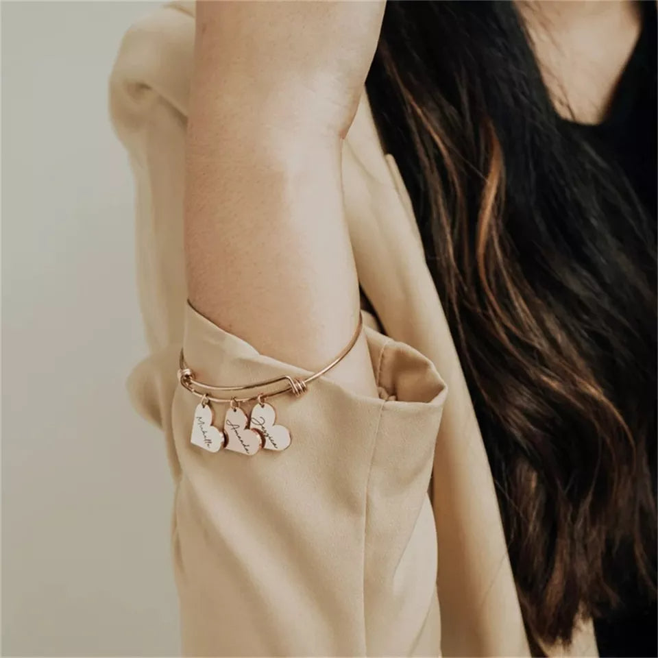 Bracelete Feminino Coração personalizado
