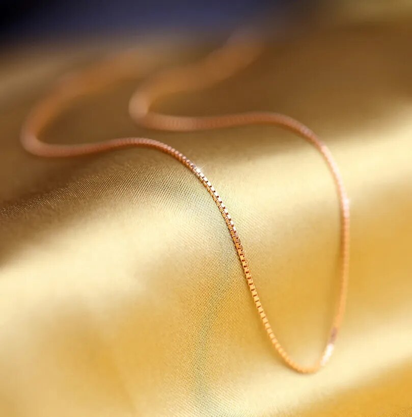 Colar unissex Banhado a Ouro Rose