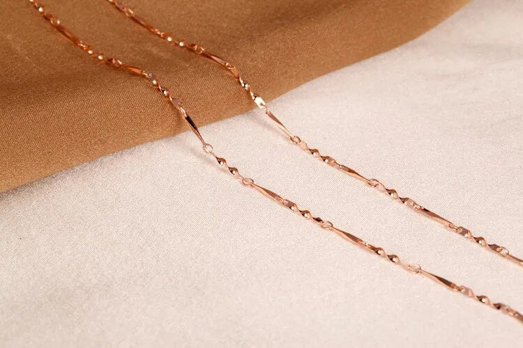 Colar unissex Banhado a Ouro Rose
