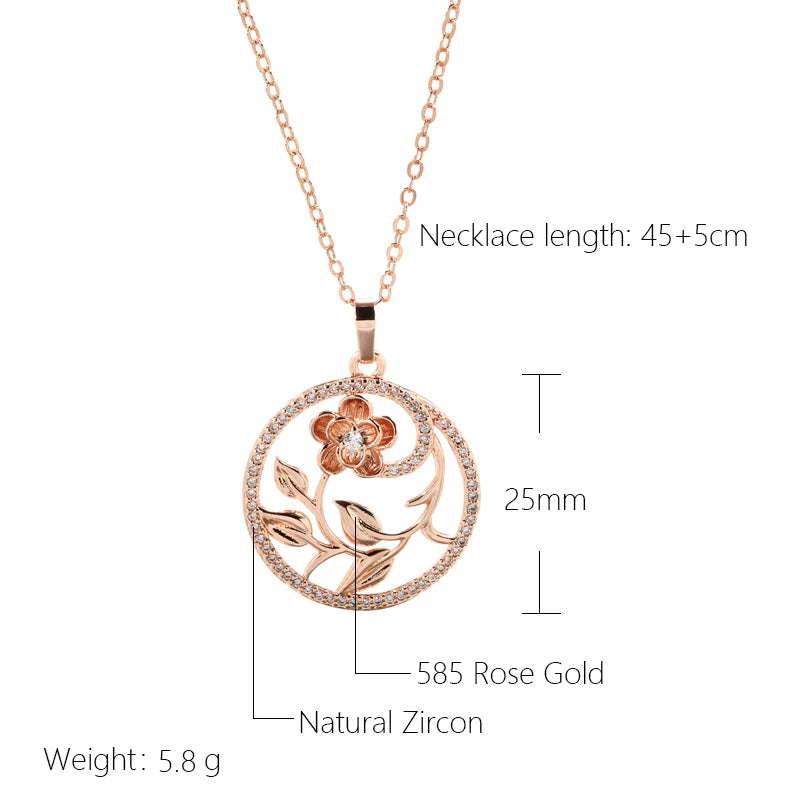 Colar ouro rose 585 modelo Serenity