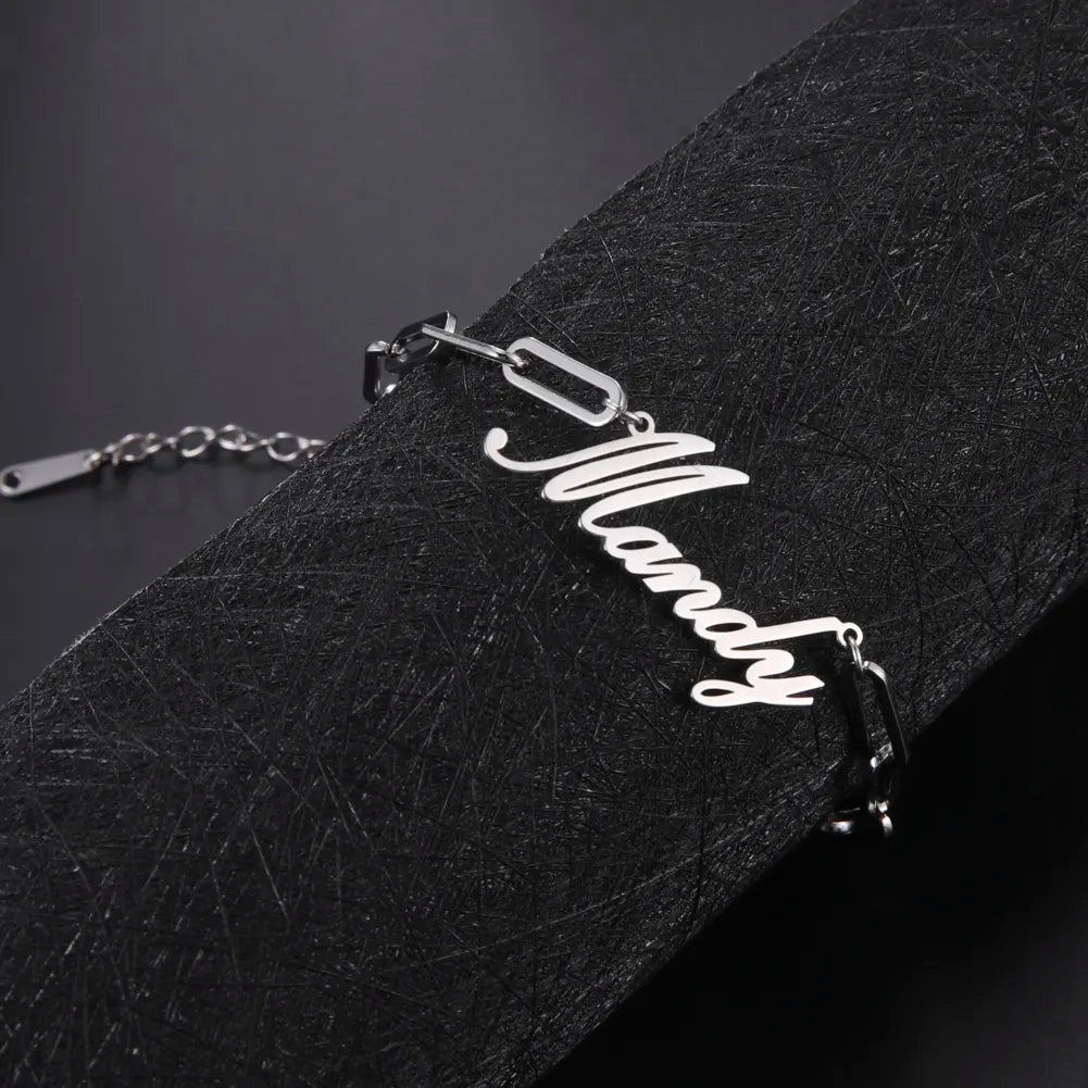 Pulseira Personalizada feminina (nome) elo cartier