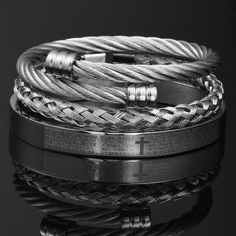 Conjunto de Braceletes Cruzados (Banhado 18k) - Basttino