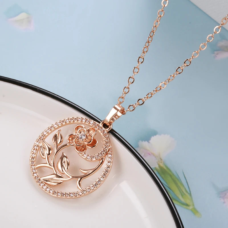 Colar ouro rose 585 modelo Serenity