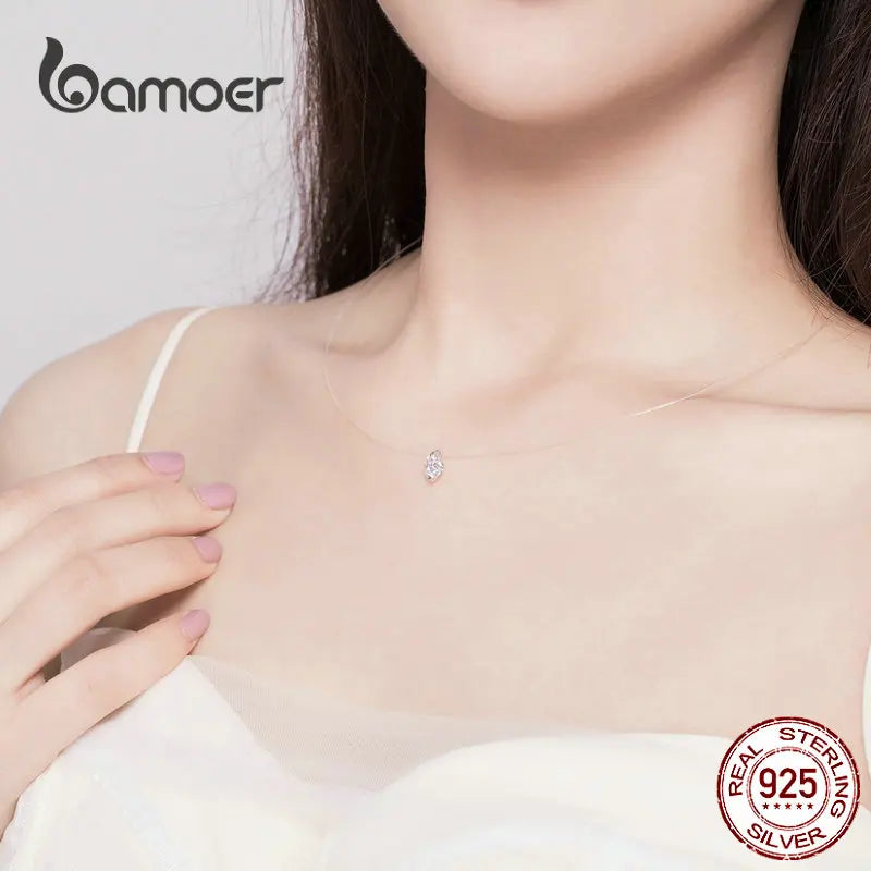 Colar moissanite 7mm prata 925
