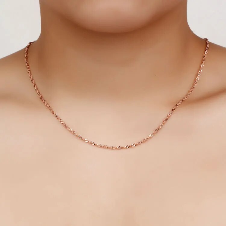 Colar unissex Banhado a Ouro Rose