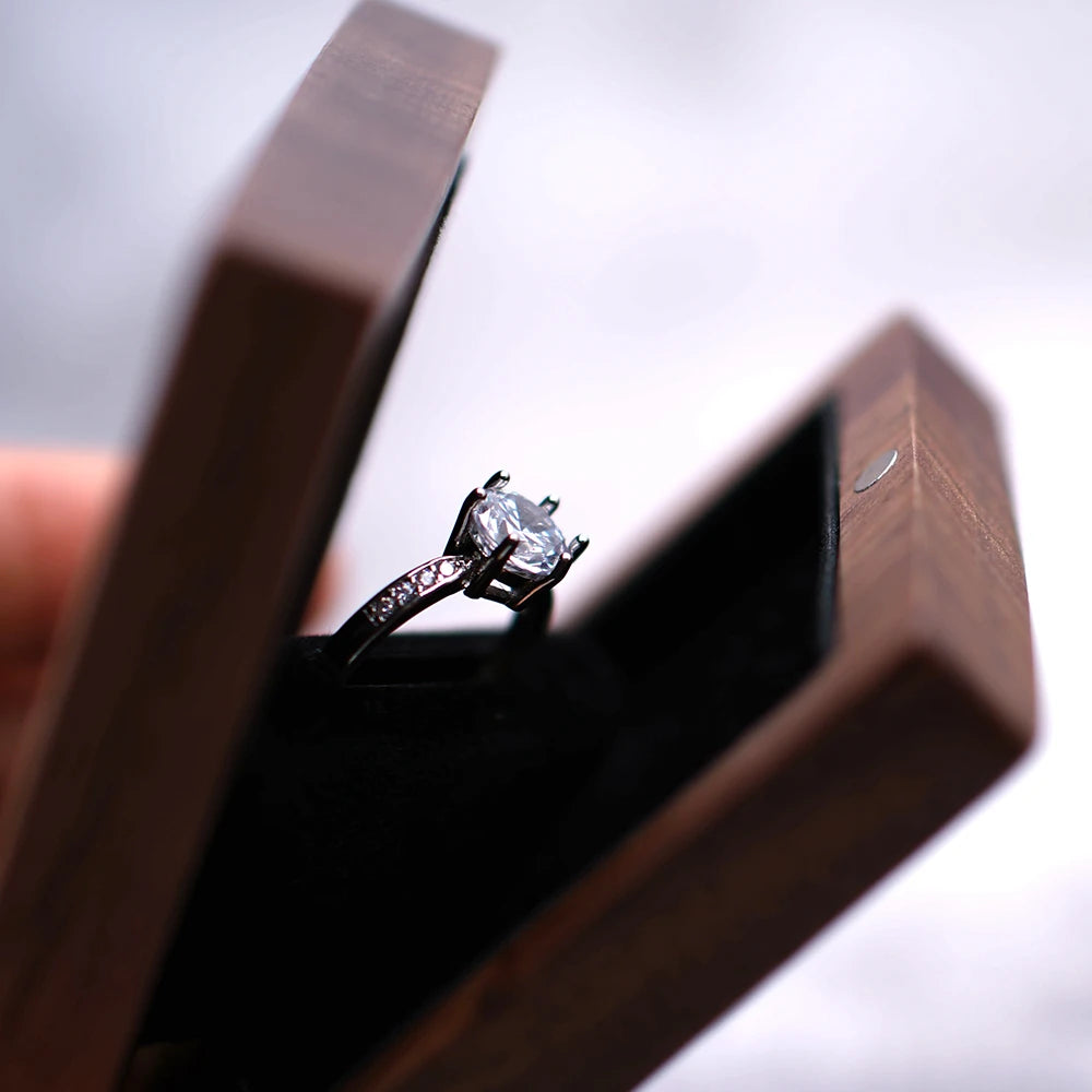 Caixa de madeira personalizada giratória