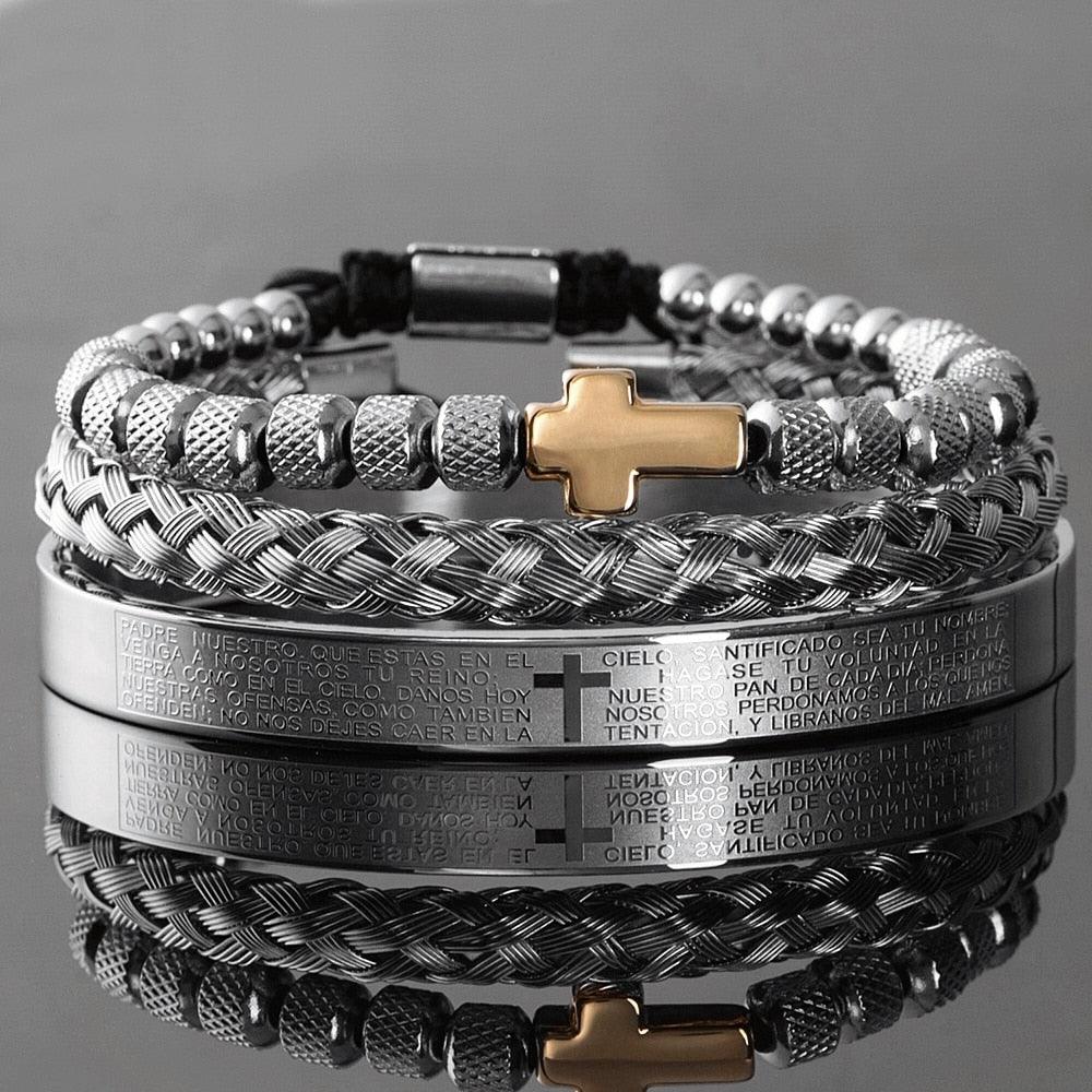 Conjunto de Braceletes Cruzados (Banhado 18k) - Basttino