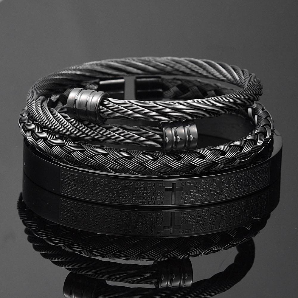 Conjunto de Braceletes Cruzados (Banhado 18k) - Basttino