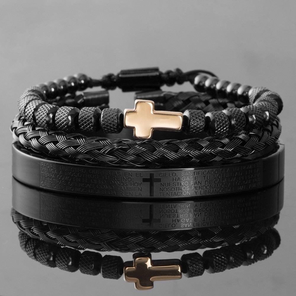 Conjunto de Braceletes Cruzados (Banhado 18k) - Basttino