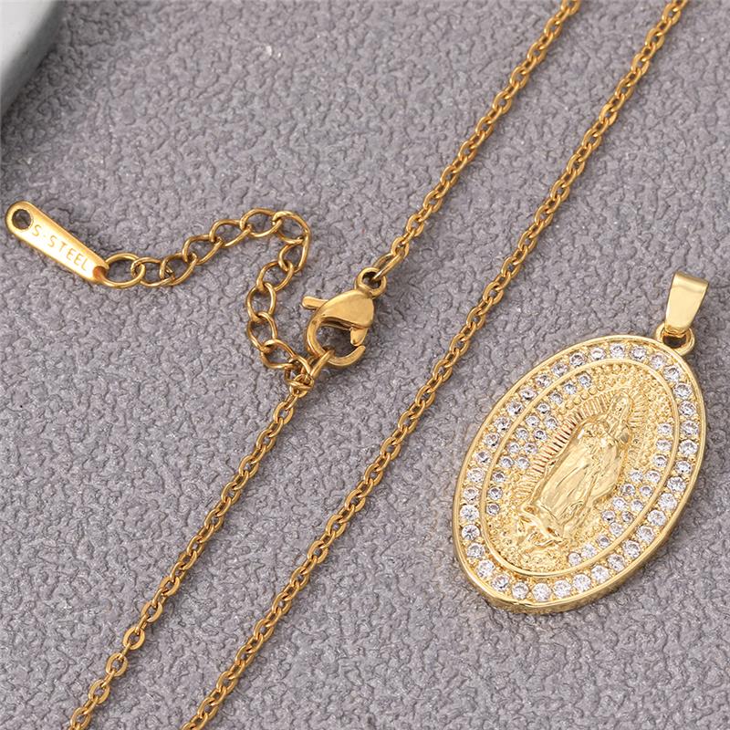 Colar Virgem Maria (Banhado a ouro 18)