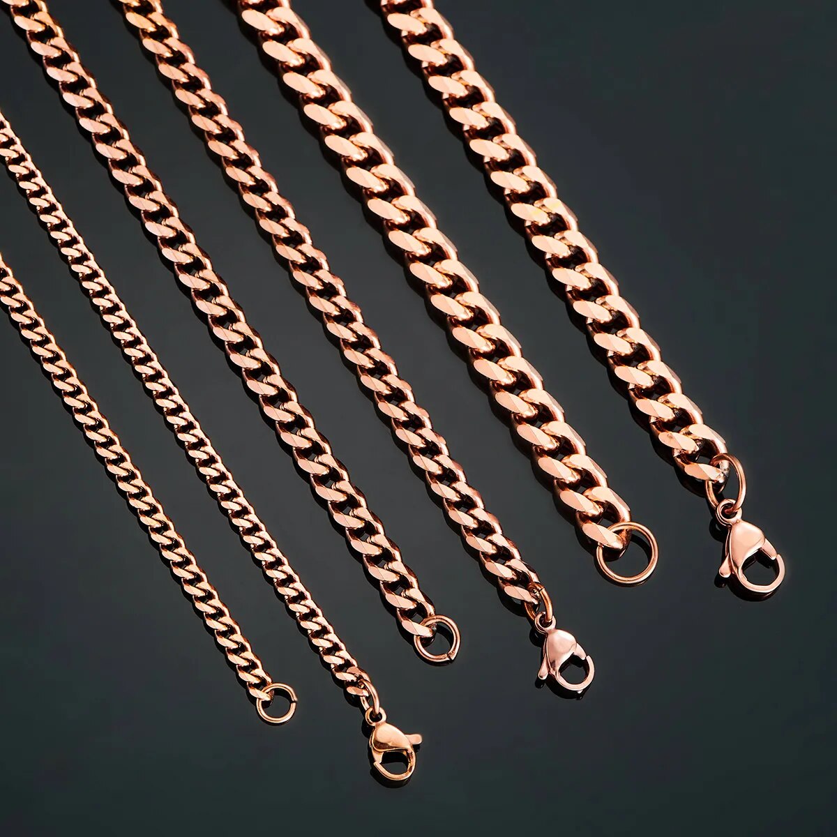 Colar Masculino Elo Grumet Ouro Rose
