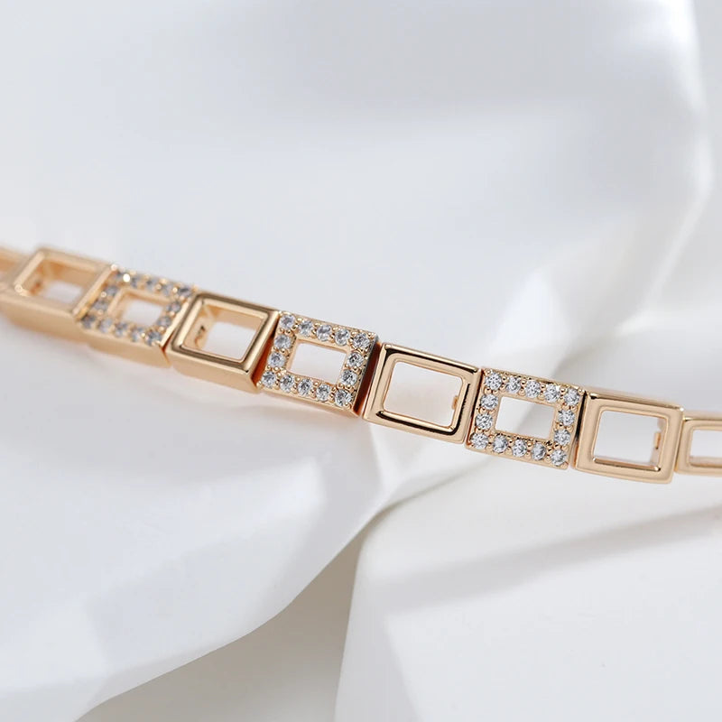 Bracelete Ouro Rose 585 Delicadeza Sutil