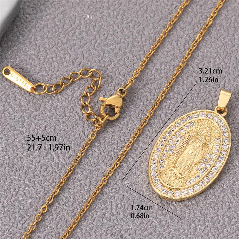 Colar Virgem Maria (Banhado a ouro 18)