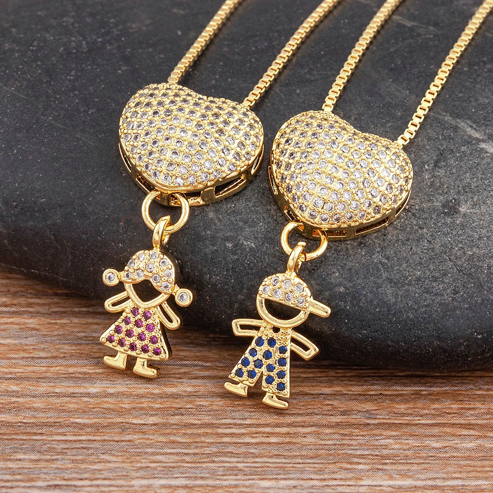 Colar amor de mãe cravejado em zircônia