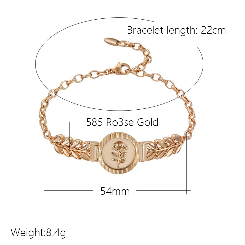 Bracelete Ouro Rose 585 Encanto Floral