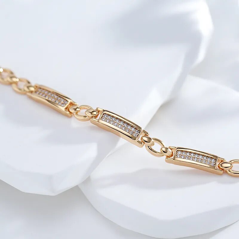Bracelete Ouro Rose 585 Graça Radiante