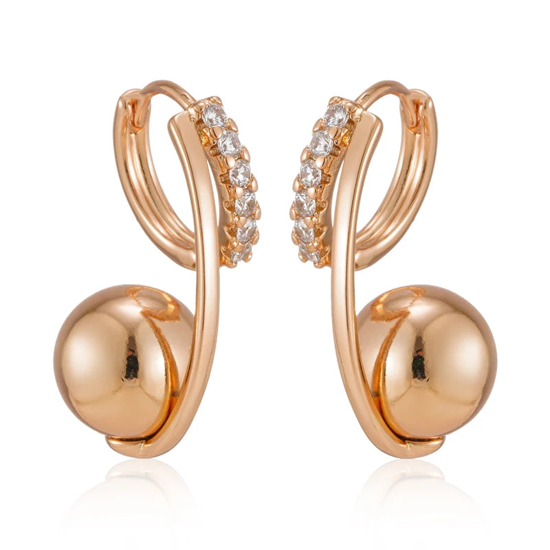 Brincos Cerejas Zircônia - Ouro Rose 585 - Coleção 2025.2