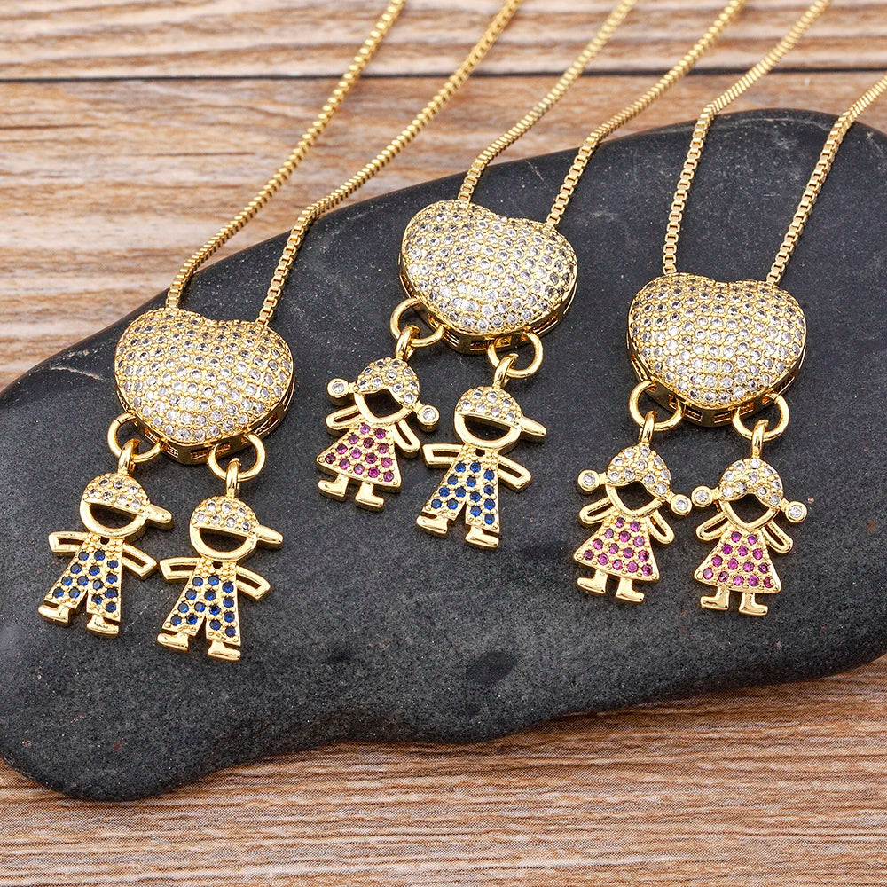 Colar amor de mãe cravejado em zircônia