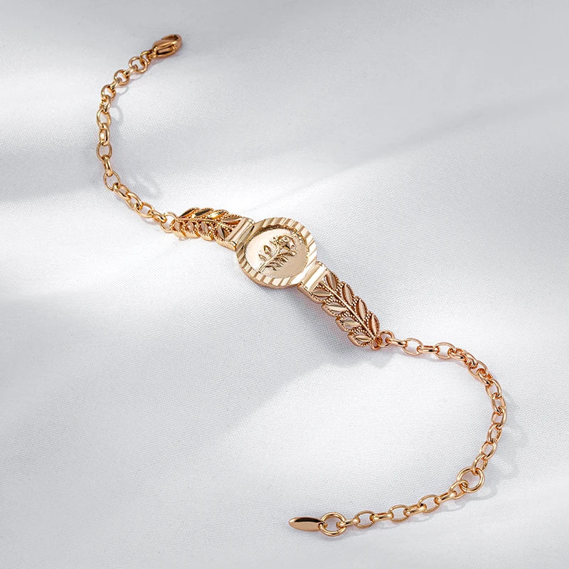 Bracelete Ouro Rose 585 Encanto Floral