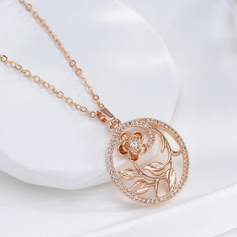 Colar ouro rose 585 modelo Serenity