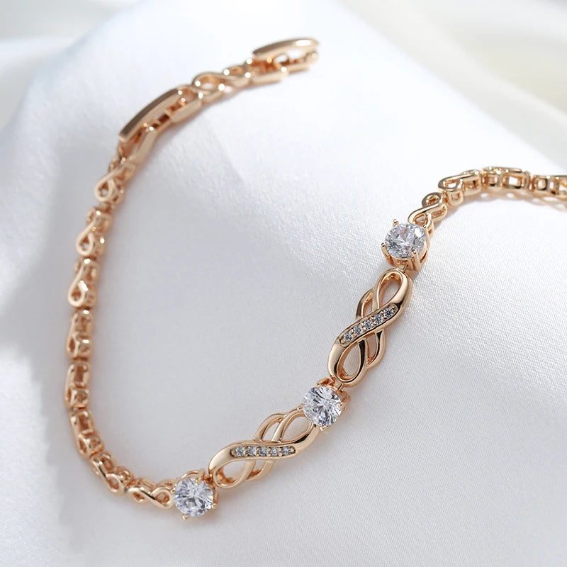 Bracelete Ouro Rose 585 Eterno
