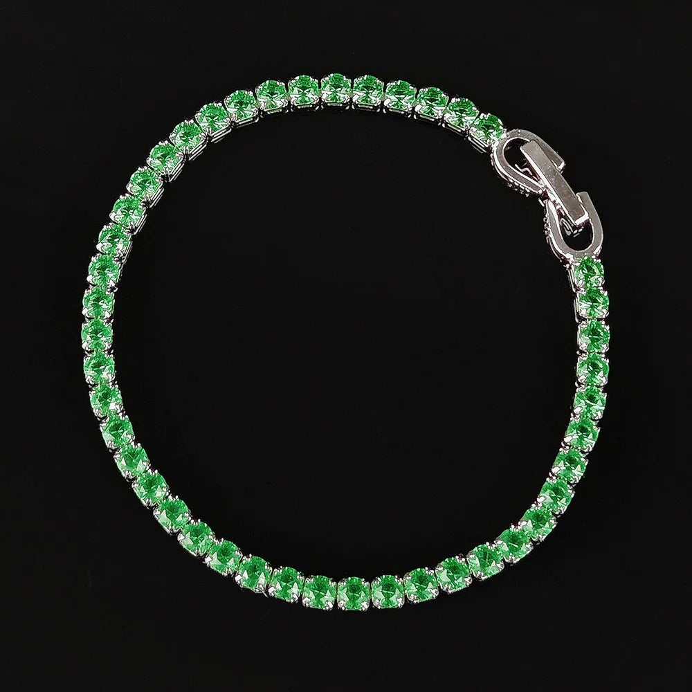 Pulseira Cravejada Turmalina verde