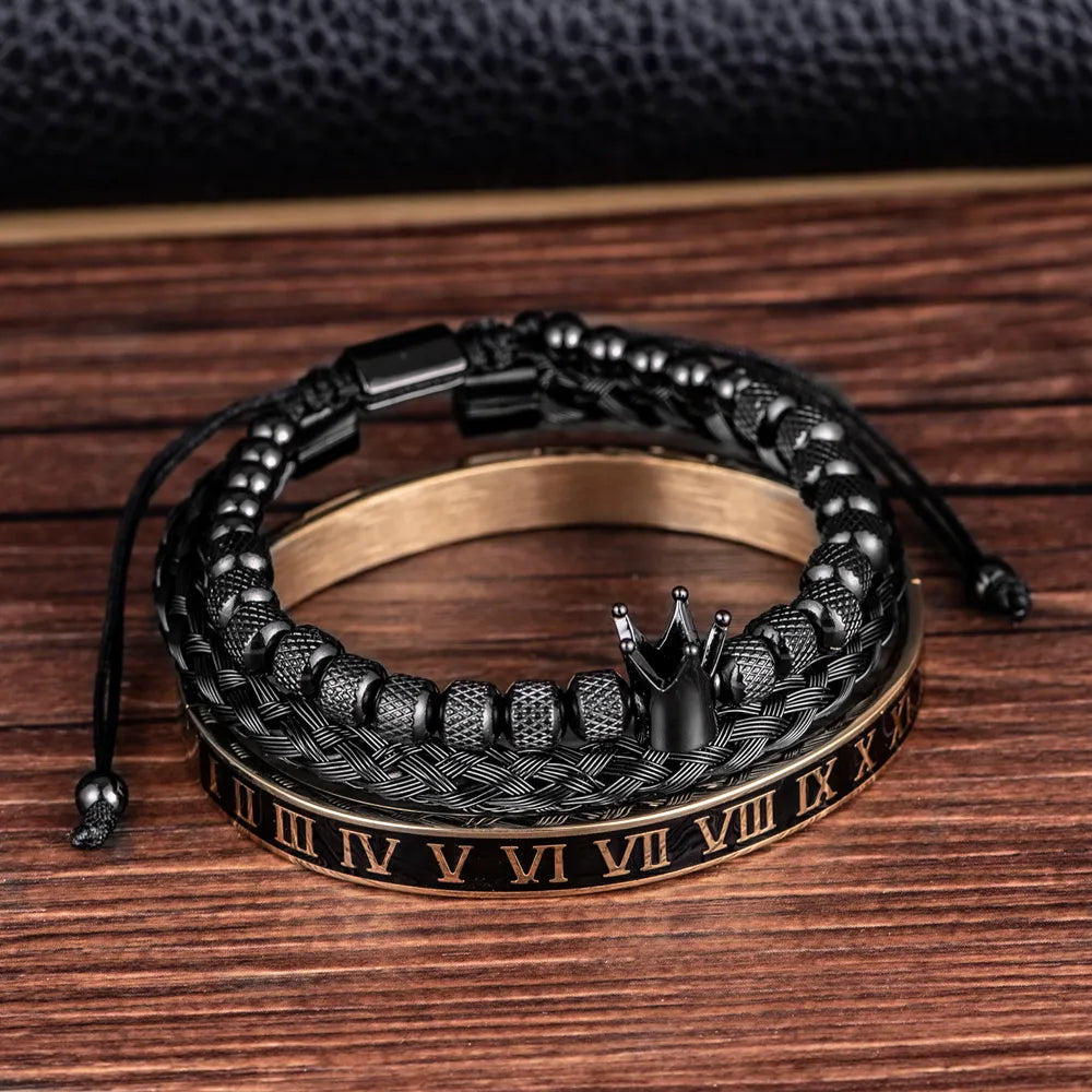 Bracelete Roma Masculino Aço Cirúrgico