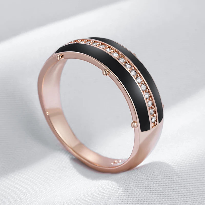 Anel obsidian - Ouro rose 585 - Coleção 2025.2