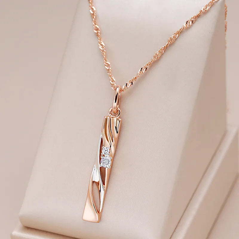 Colar Ouro Rose 585 Modelo Dichroic