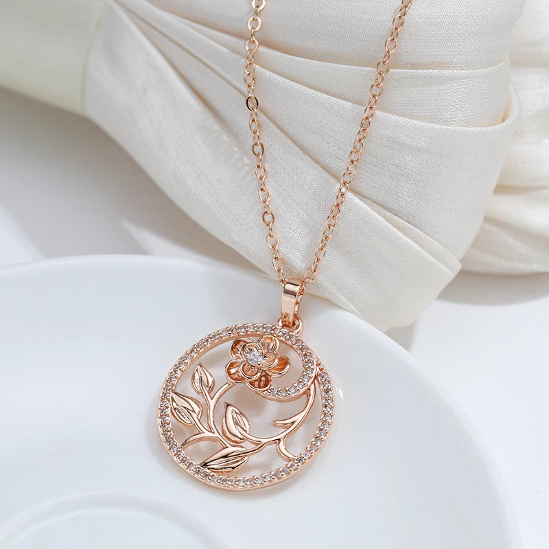 Colar ouro rose 585 modelo Serenity