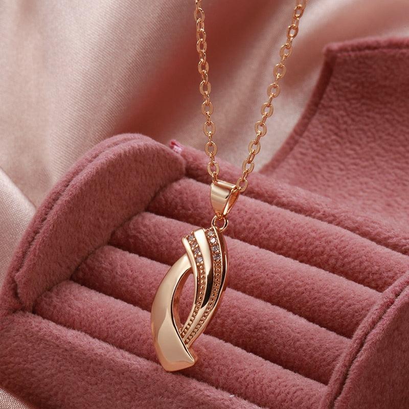 Conjunto Kinel ouro rosa 585 - Basttino