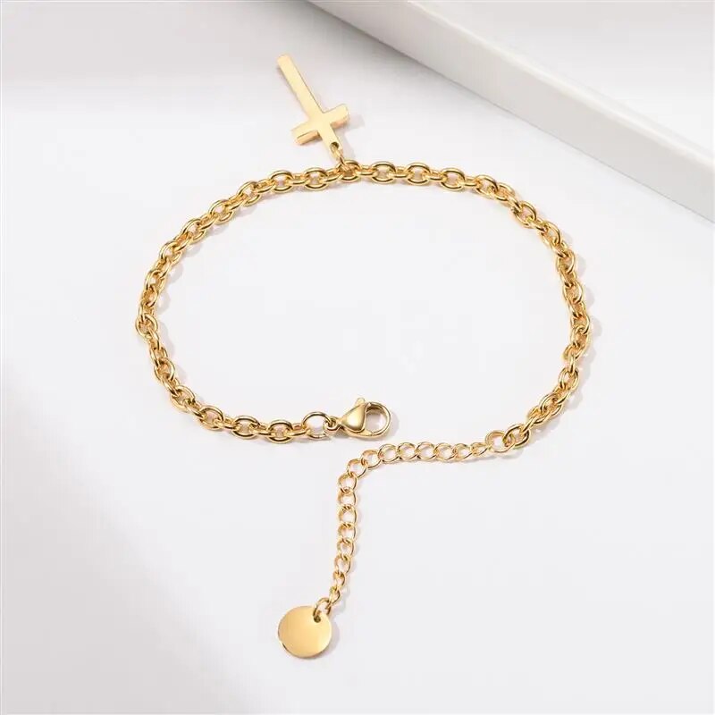 Pulseira Masculina com Crucifixo