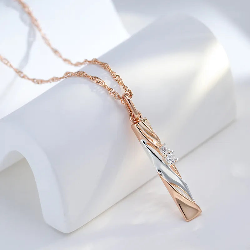 Colar Ouro Rose 585 Modelo Dichroic