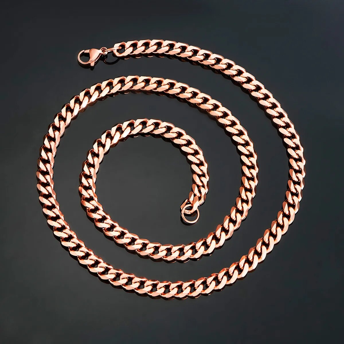 Colar Masculino Elo Grumet Ouro Rose